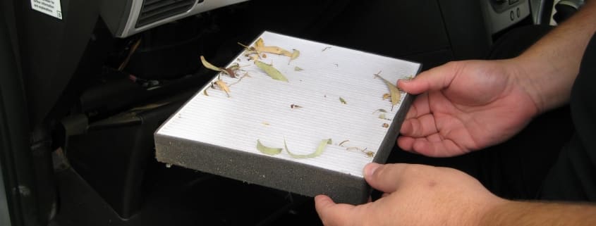 Cabin filter removed