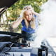 Steam coming from the engine