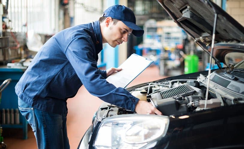 mechanic at work in garage