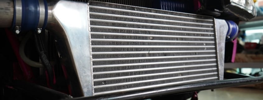 intercooler on a race car