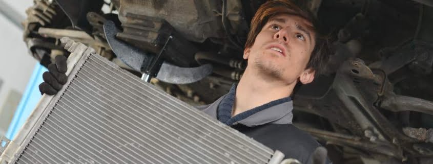 fixing a car radiator