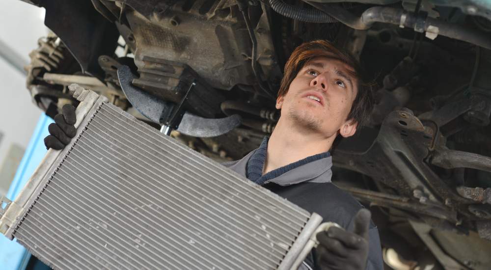 fixing a car radiator