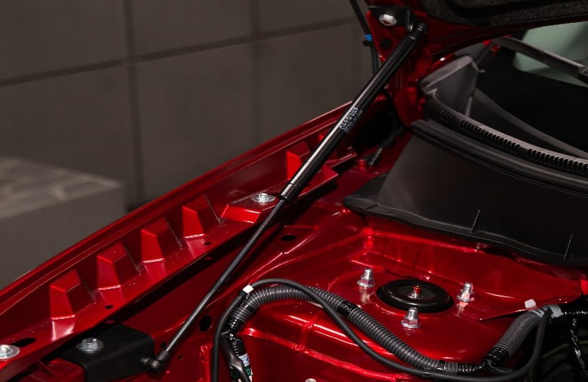 installed gas strut